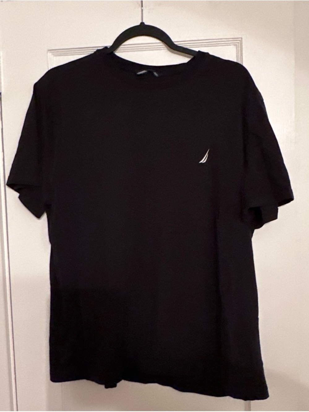 Nautica Black Short Sleeve Crewneck Tee with White Logo